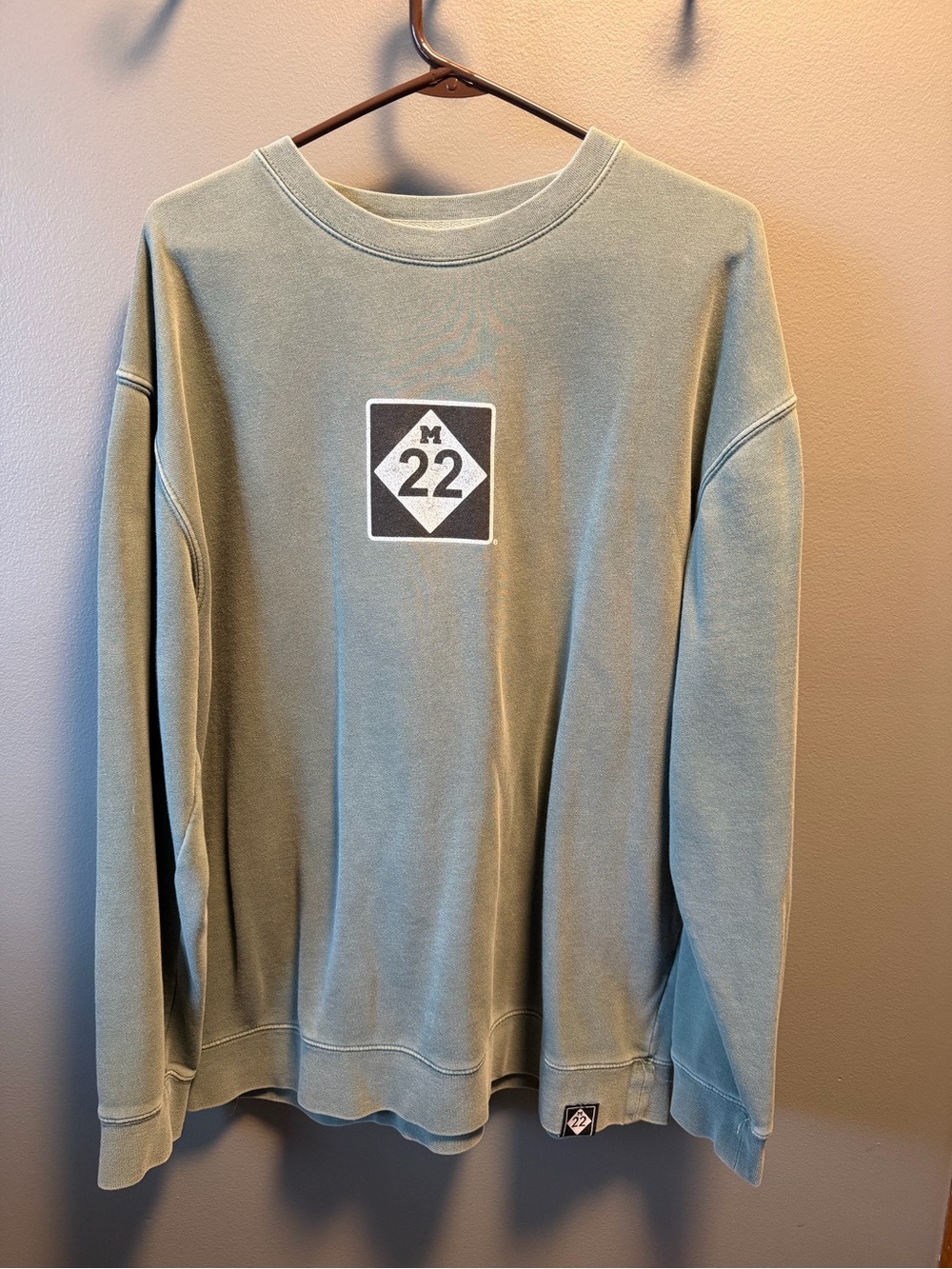 M22 Logo Olive Green Crewneck Sweatshirt